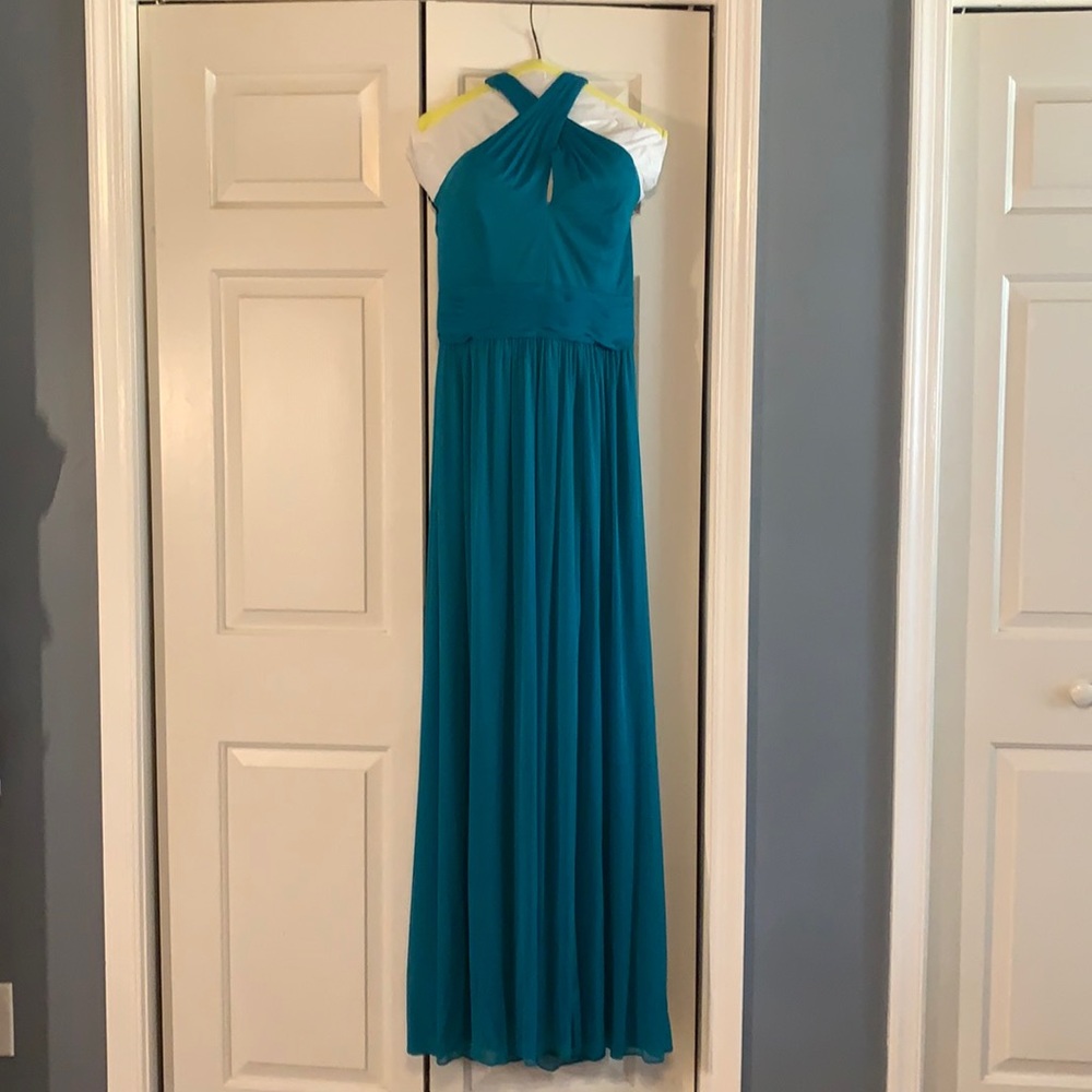 David’s Bridal Caribbean Blue formal dress size 10